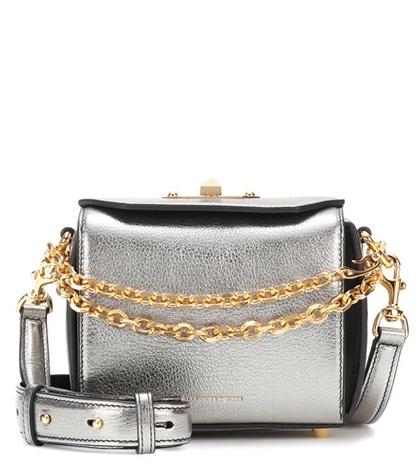 Alexander Mcqueen Box 16 Metallic Leather Shoulder Bag