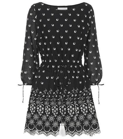 Valentino Moonbeams Embroidered Cotton Dress