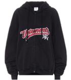 Vetements Embroidered Cotton Jersey Hoodie