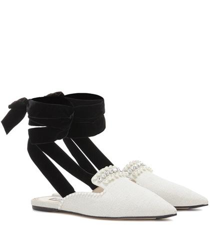 Canada Goose Elena Embellished Canvas Mules