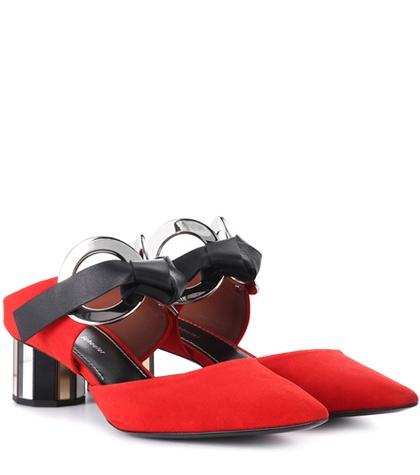 Carolina Herrera Suede And Leather Pumps