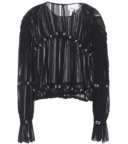 3.1 Phillip Lim Pintucked Silk Top