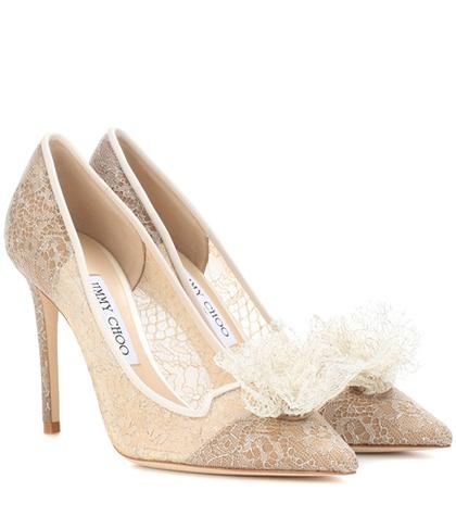 Jimmy Choo Estelle 100 Lace Pumps