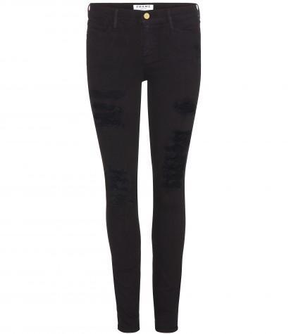 Frame Le Skinny De Jeanne Distressed Jeans