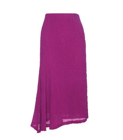 Victoria Beckham Kick Silk Seersucker Skirt