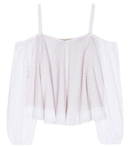 Three Graces London Cotton Broderie Anglaise Top