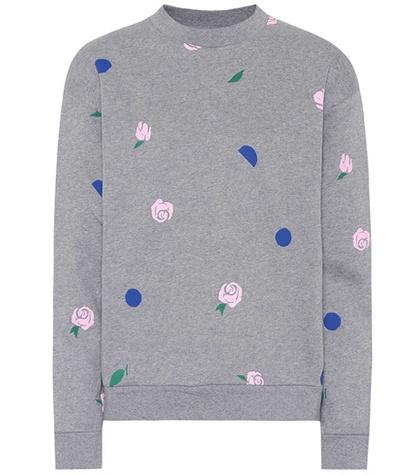 Tre Ccile Printed Cotton Sweater