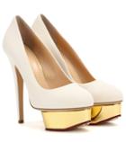 Charlotte Olympia Dolly Canvas Platform Pumps