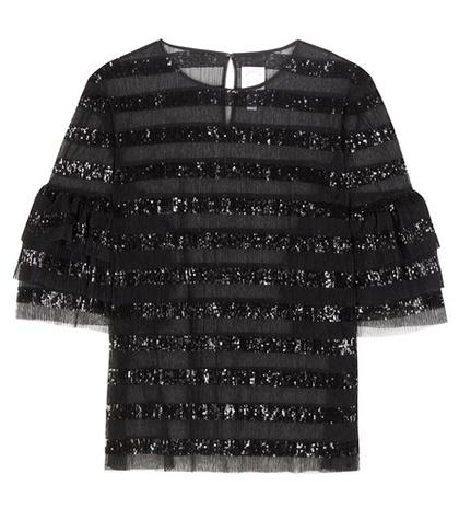 Huishan Zhang Beau Sequinned Blouse