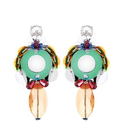 Prada Embellished Clip-on Earrings