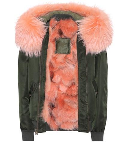 Paige Fur-trimmed Bomber Jacket