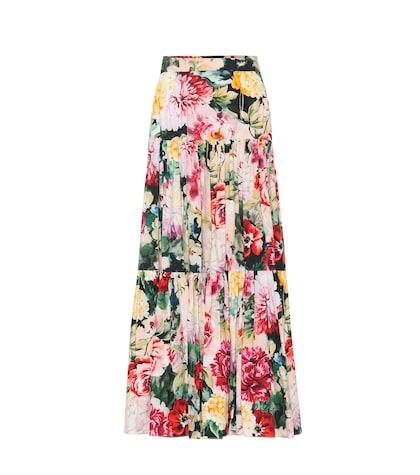 Dolce & Gabbana Floral-printed Cotton Maxi Skirt