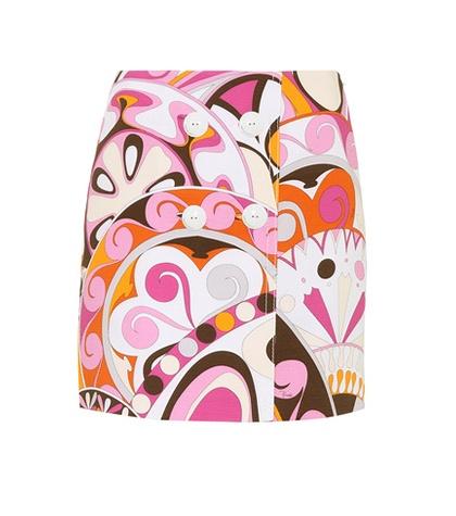 Emilio Pucci Printed Cotton Miniskirt