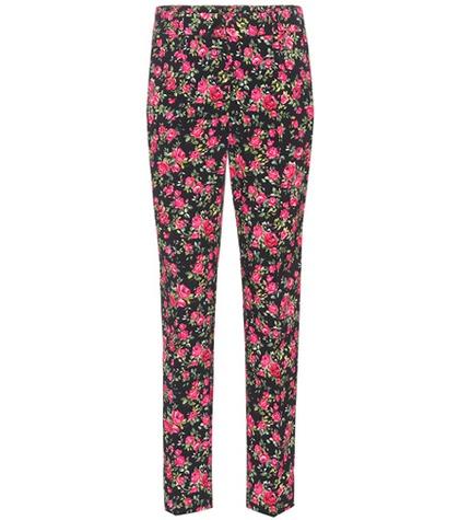 Dolce & Gabbana Floral-printed Crêpe Trousers