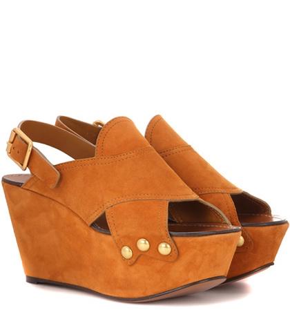 Chlo Suede Platform Sandals