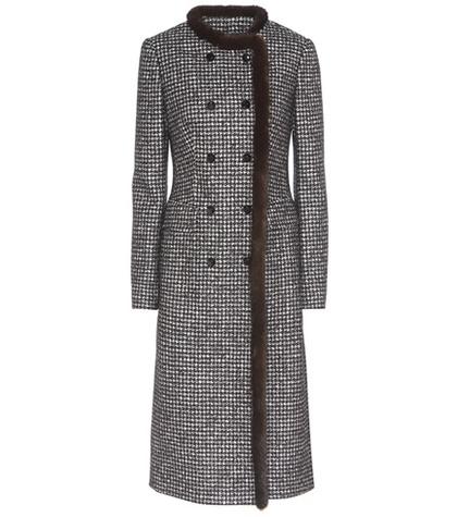 Dolce & Gabbana Wool-blend And Mink Fur Coat