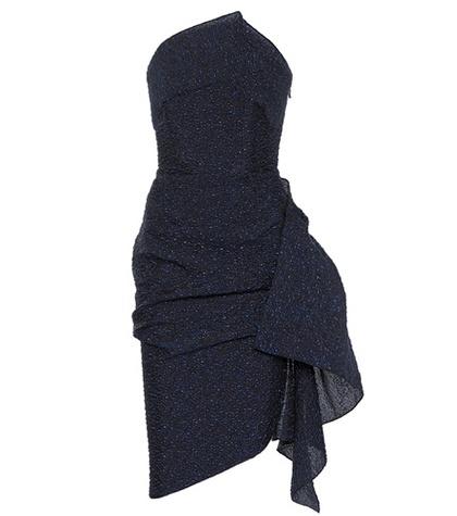 Roland Mouret Flynn Metallic Jacquard Dress