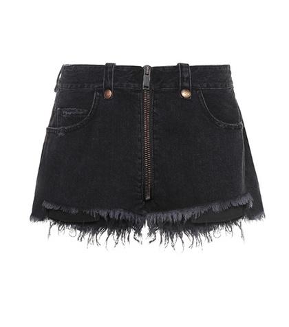 Unravel Zipped Denim Cut-off Shorts