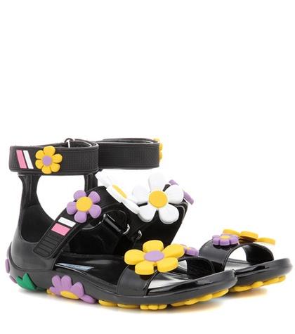 Stella Mccartney Embellished Patent Leather Sandals