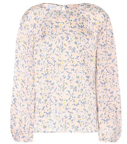 Acne Studios Blenda Printed Satin Top