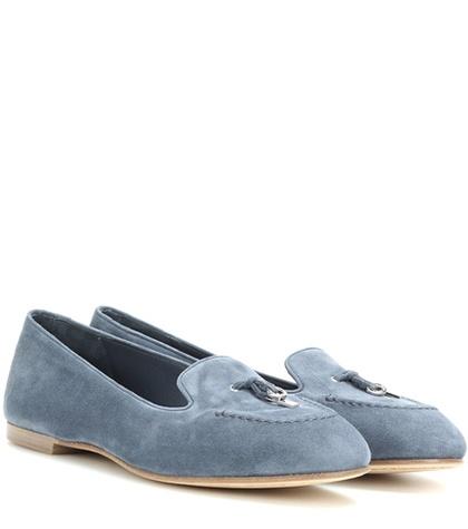 Loro Piana Elodie My Charms Suede Ballerinas
