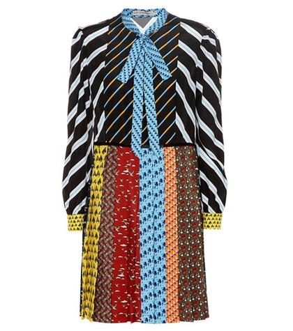Mary Katrantzou Knight Printed Pleated Dress