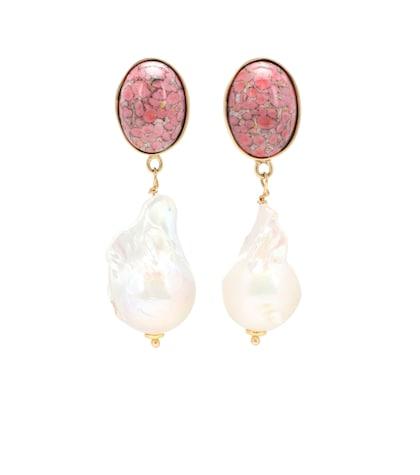 Max Mara Dahlia 24kt Gold-plated Earrings With Pearls