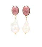 Max Mara Dahlia 24kt Gold-plated Earrings With Pearls