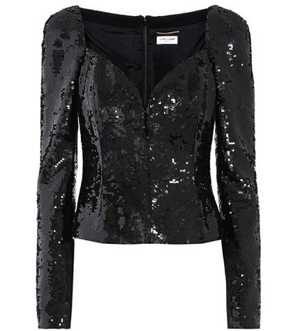 Saint Laurent Sequin-embellished Top