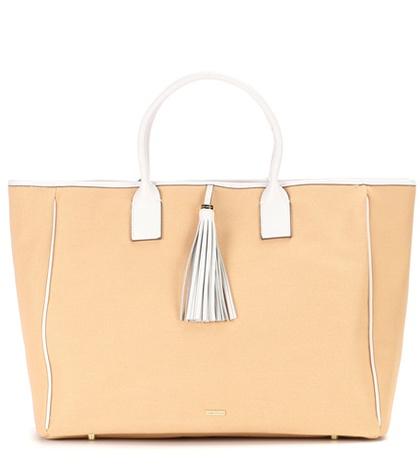 Stella Mccartney Barbados Cotton And Leather Tote
