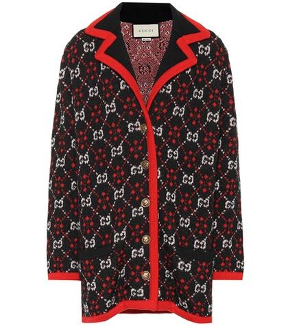 Gucci Gg Alpaca And Wool Cardigan