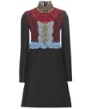 Valentino Lace-trimmed Wool And Silk Dress