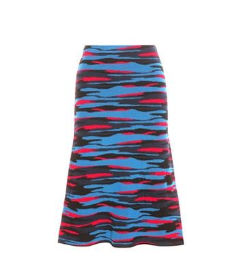 True Religion X Joan Smalls Printed Wool Skirt