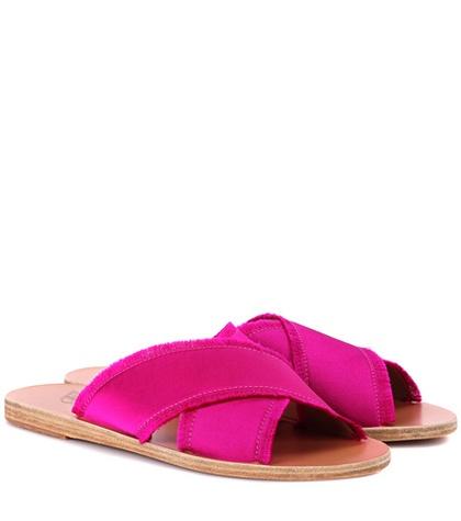 Ancient Greek Sandals Thais Satin Slides