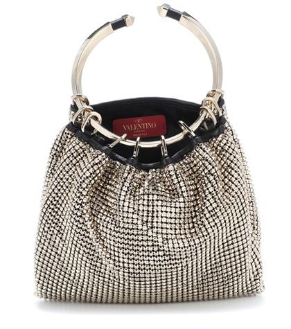 Valentino Valentino Garavani Bebop Loop Metal Clutch