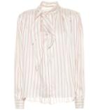 Isabel Marant Ogi Striped Silk-blend Blouse