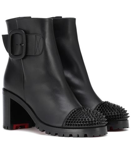 Christian Louboutin Olivia Snow 70 Leather Ankle Boots