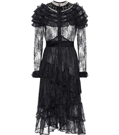 Isa Arfen Crystal-embellished Lace Dress