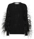 Valentino Feather-trimmed Sweater