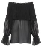 Calvin Klein 205w39nyc Silk Georgette Blouse