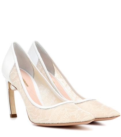 Nicholas Kirkwood Mira Pearl Lace And Leather Pumps