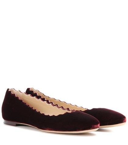 Chlo Lauren Velvet Ballerinas