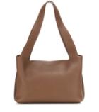 The Row Duplex Small Leather Shoulder Bag