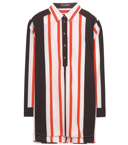 Dolce & Gabbana Embellished Printed Cotton Blouse