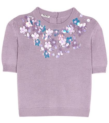 Miu Miu Exclusive To Mytheresa.com – Embellished Virgin Wool Sweater