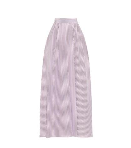 Rochas Striped Cotton Maxi Skirt