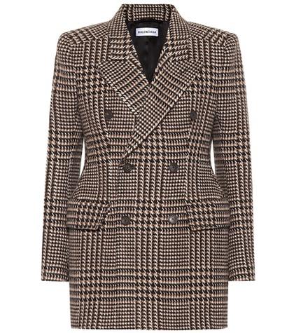 Dolce & Gabbana Hourglass Houndstooth Wool Blazer