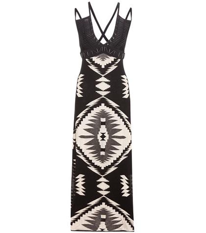 Burberry Embellished Leather-trimmed Dress