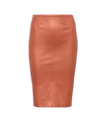 Stouls Gilda Metallic Leather Skirt