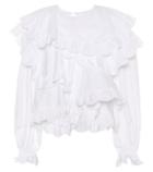 Isabel Marant Cotton Eyelet Ruffle Blouse